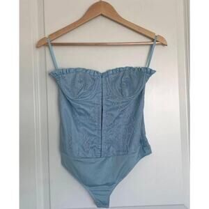 Blue Bustier Bodysuit